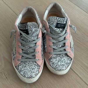 golden goose super star sparkle shoes size EU 35 / US 3.5 kids / women US 5.5